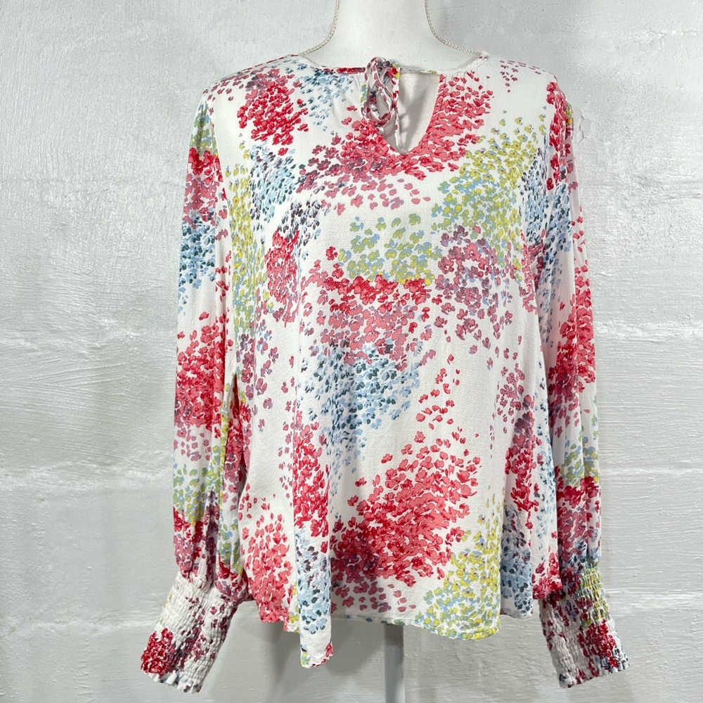 LUCKY BRAND FLORAL PULL OVER TOP (714)